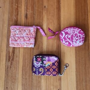 Vera Bradley Change Purses/Wallet Bundle